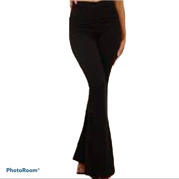 Pretty little thing black  wide legs pants Sz 8 - Picture 1 of 11